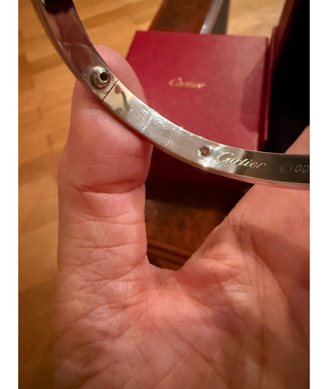 CARTIER Белый браслет из белого золота, фото 8