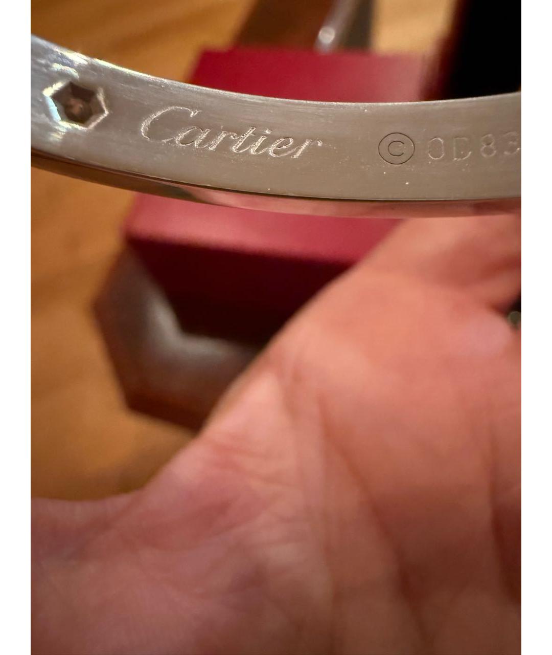 CARTIER Белый браслет из белого золота, фото 4