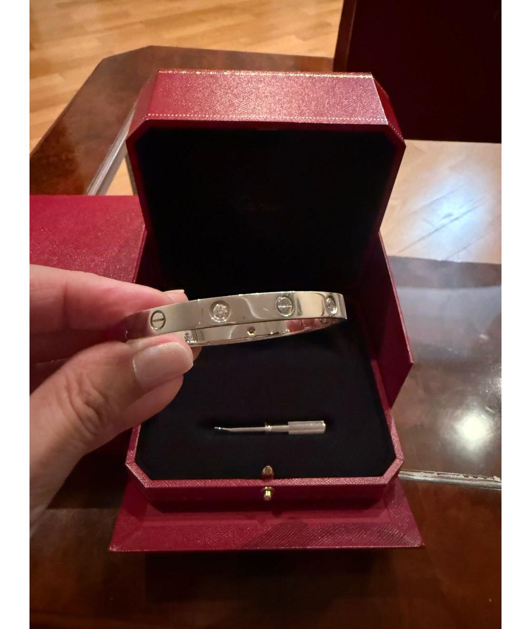 CARTIER Белый браслет из белого золота, фото 3