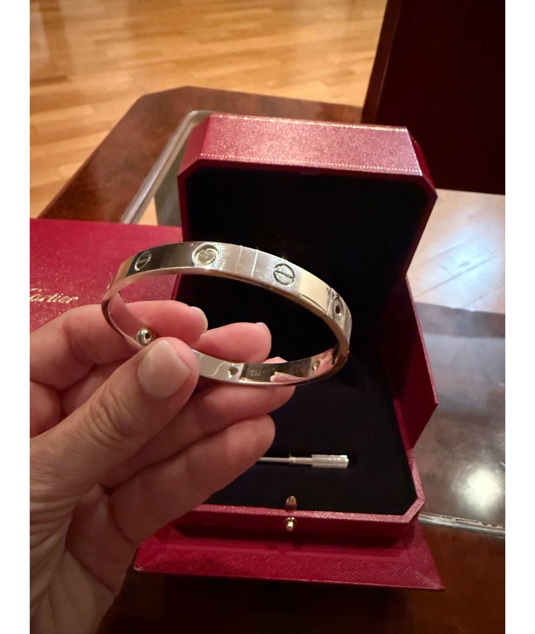 CARTIER Белый браслет из белого золота, фото 2