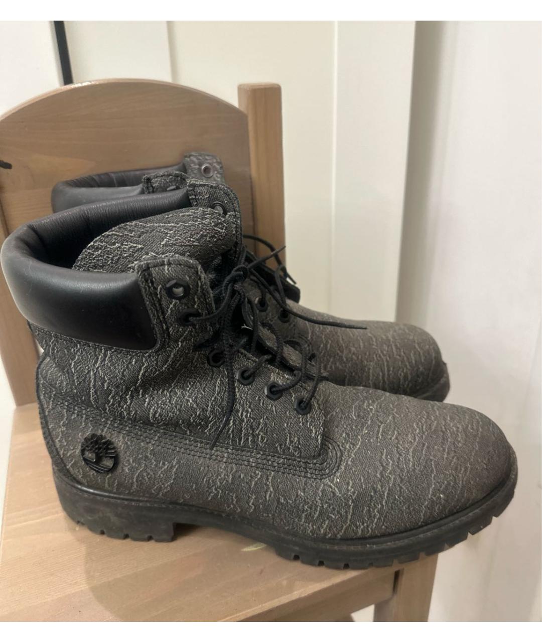 TIMBERLAND Серые кожаные высокие ботинки, фото 2