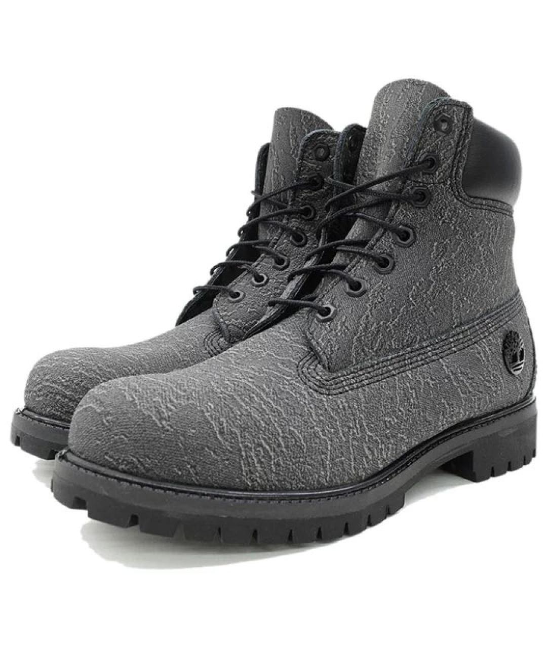 TIMBERLAND Серые кожаные высокие ботинки, фото 8