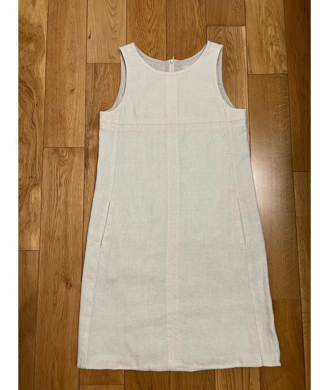 'S MAX MARA Белое льняное повседневное платье, фото 3