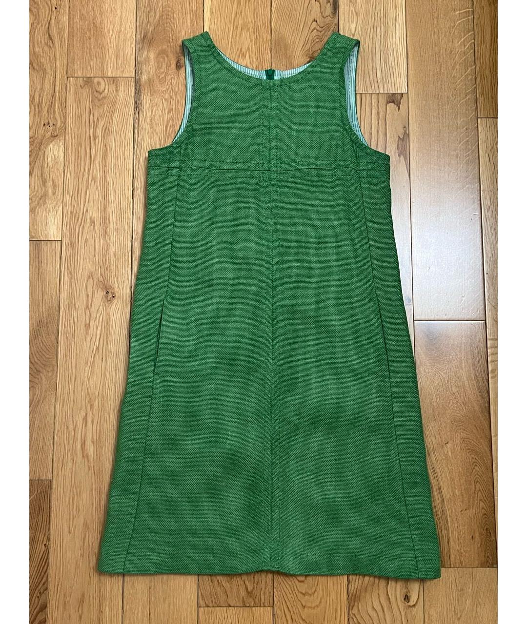 'S MAX MARA Зеленое льняное платье, фото 2