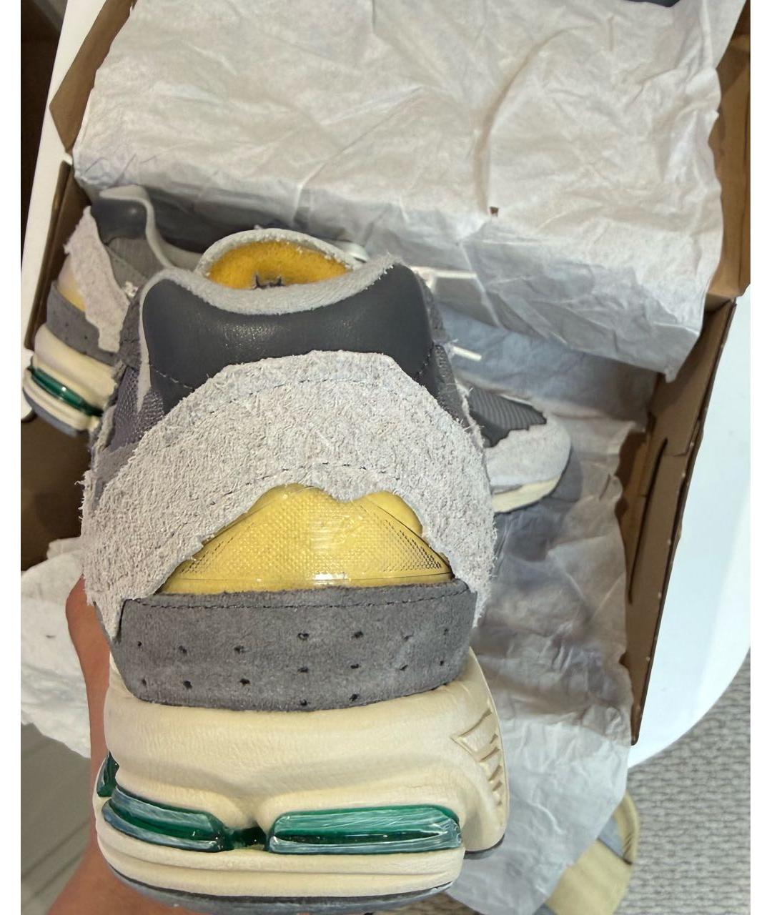 NEW BALANCE Серые замшевые низкие кроссовки / кеды, фото 3