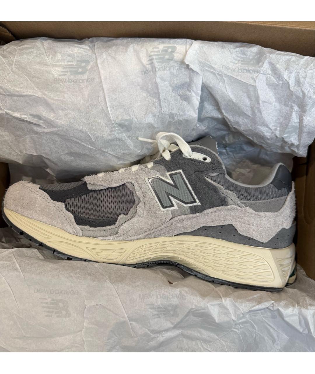 NEW BALANCE Серые замшевые низкие кроссовки / кеды, фото 6
