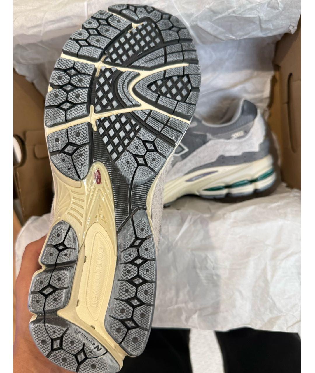 NEW BALANCE Серые замшевые низкие кроссовки / кеды, фото 5