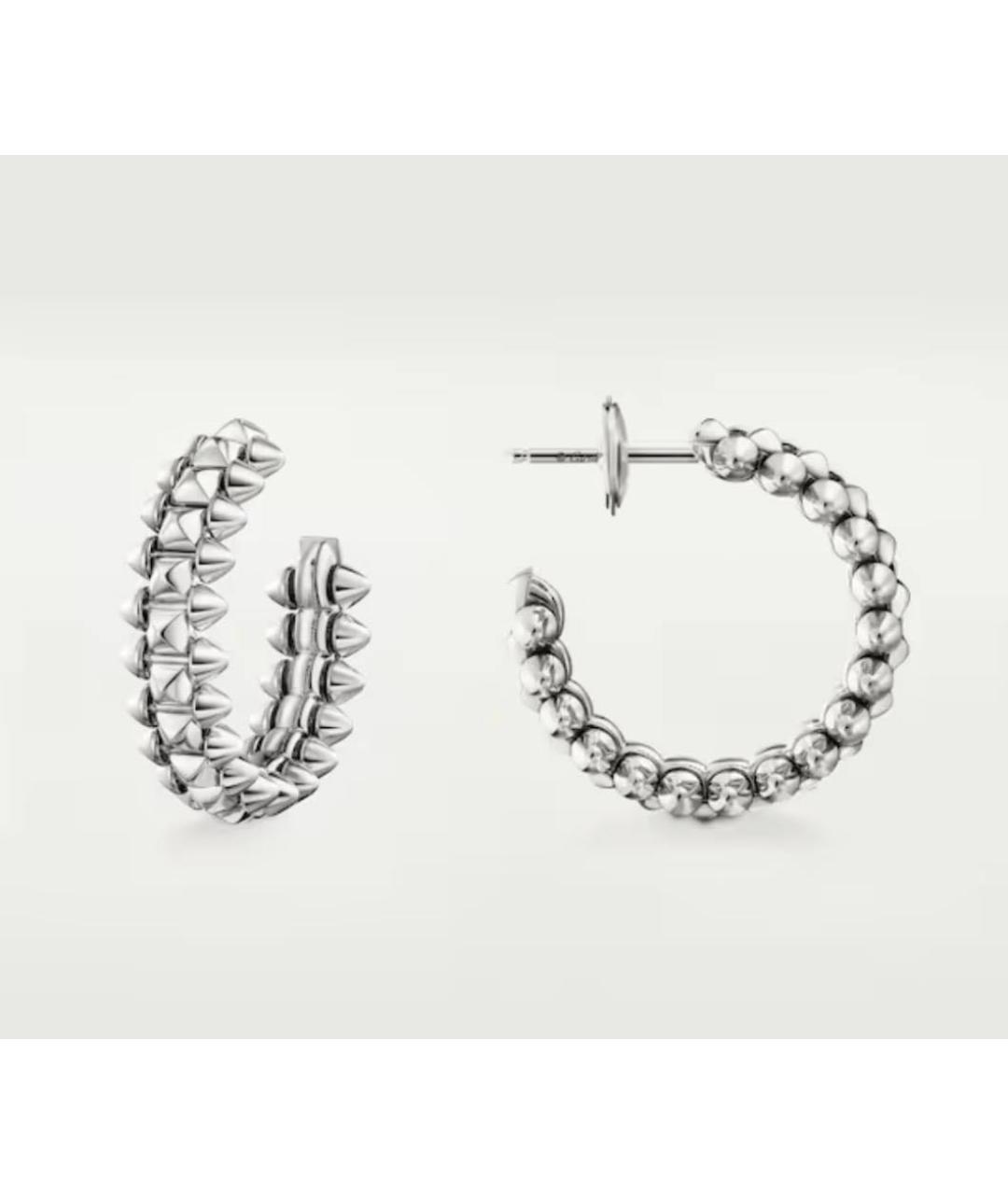 CARTIER Серебряные серьги из белого золота, фото 3