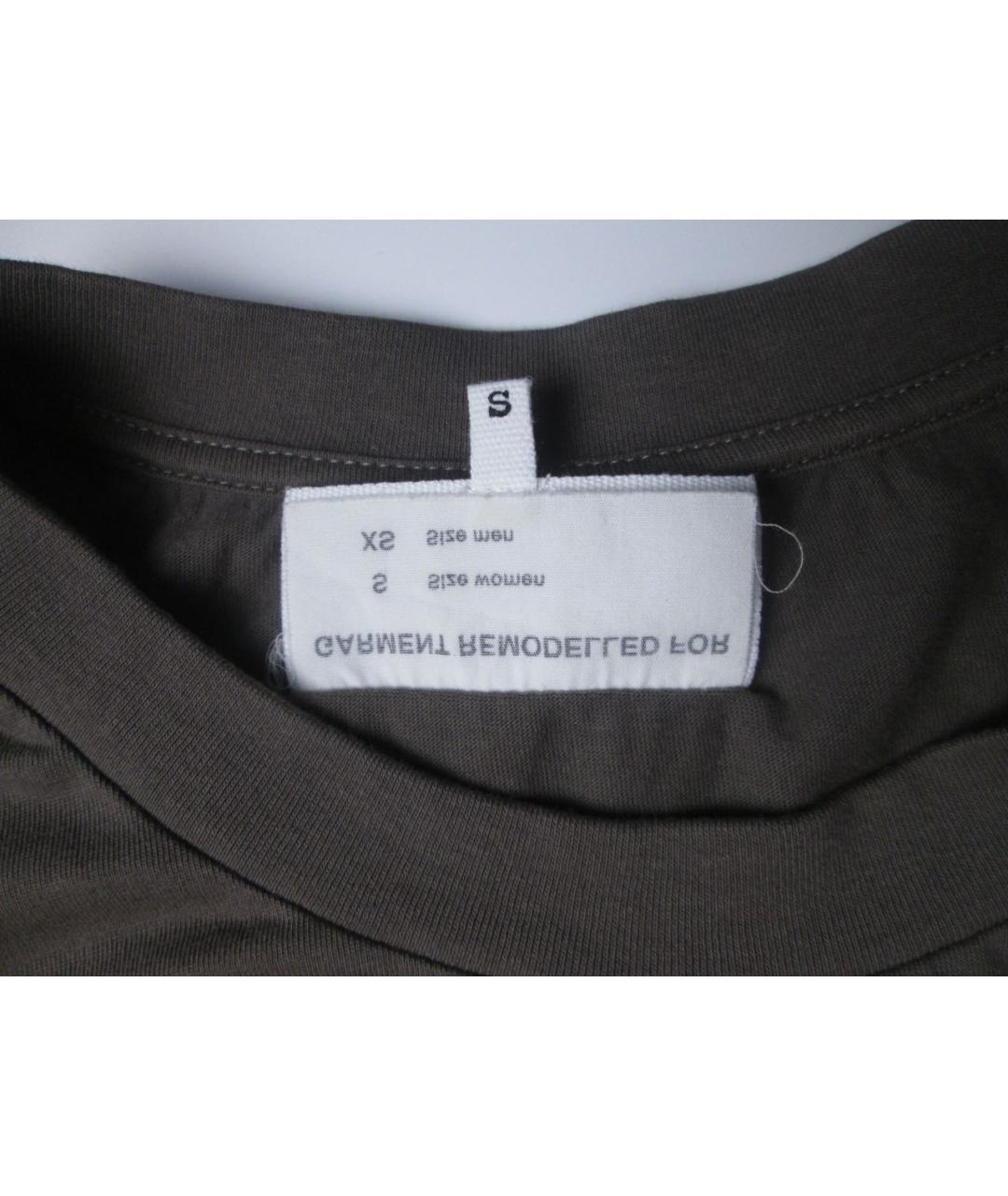 MAISON MARGIELA Коричневая хлопковая футболка, фото 5