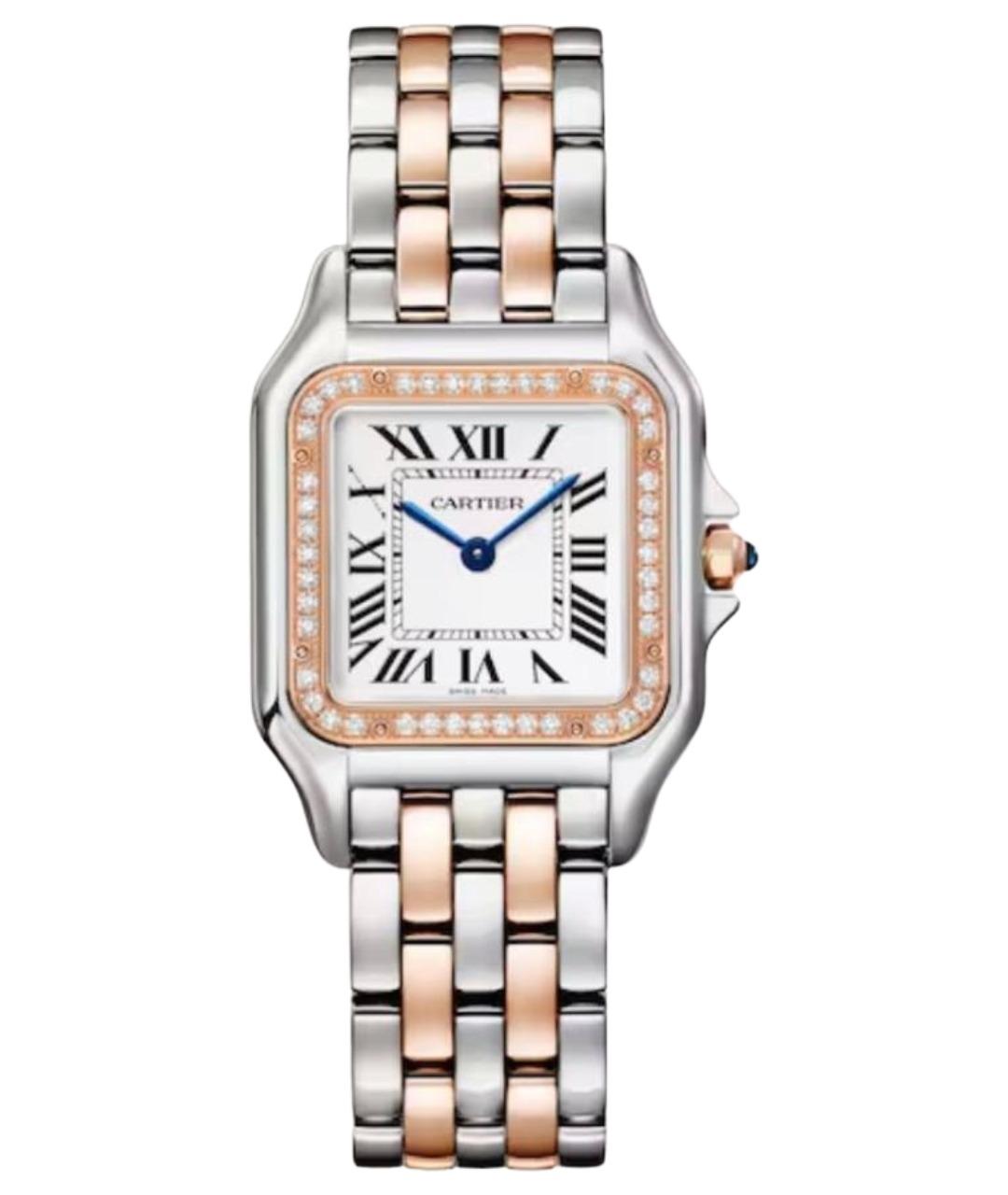 CARTIER Белые часы из розового золота, фото 1