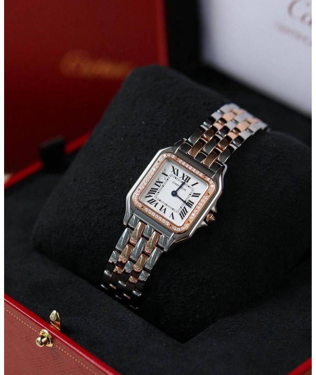 CARTIER Белые часы из розового золота, фото 2