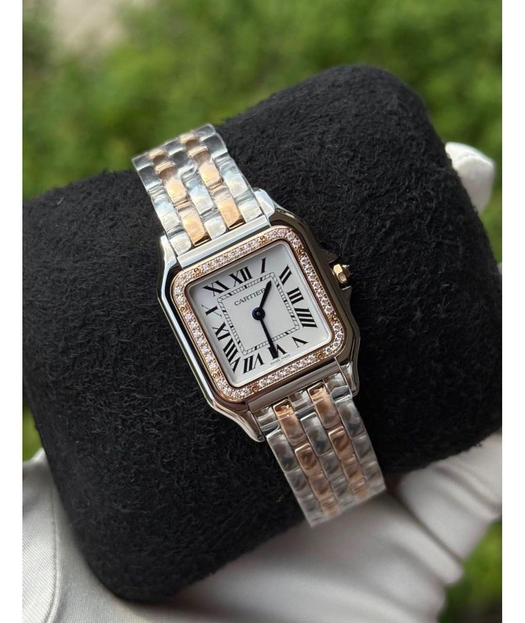CARTIER Белые часы из розового золота, фото 4