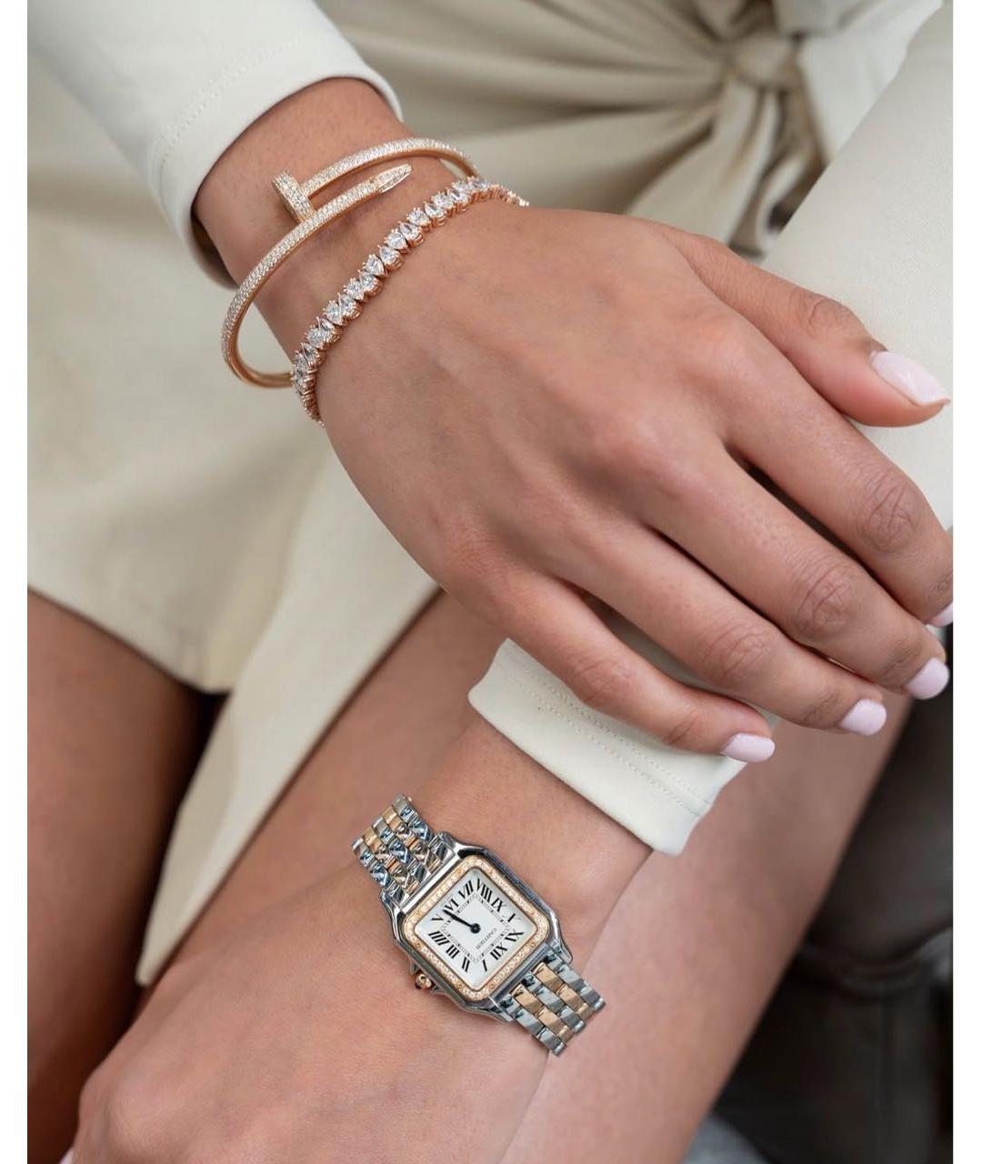 CARTIER Белые часы из розового золота, фото 7