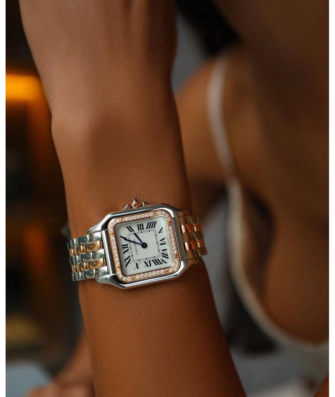 CARTIER Белые часы из розового золота, фото 6