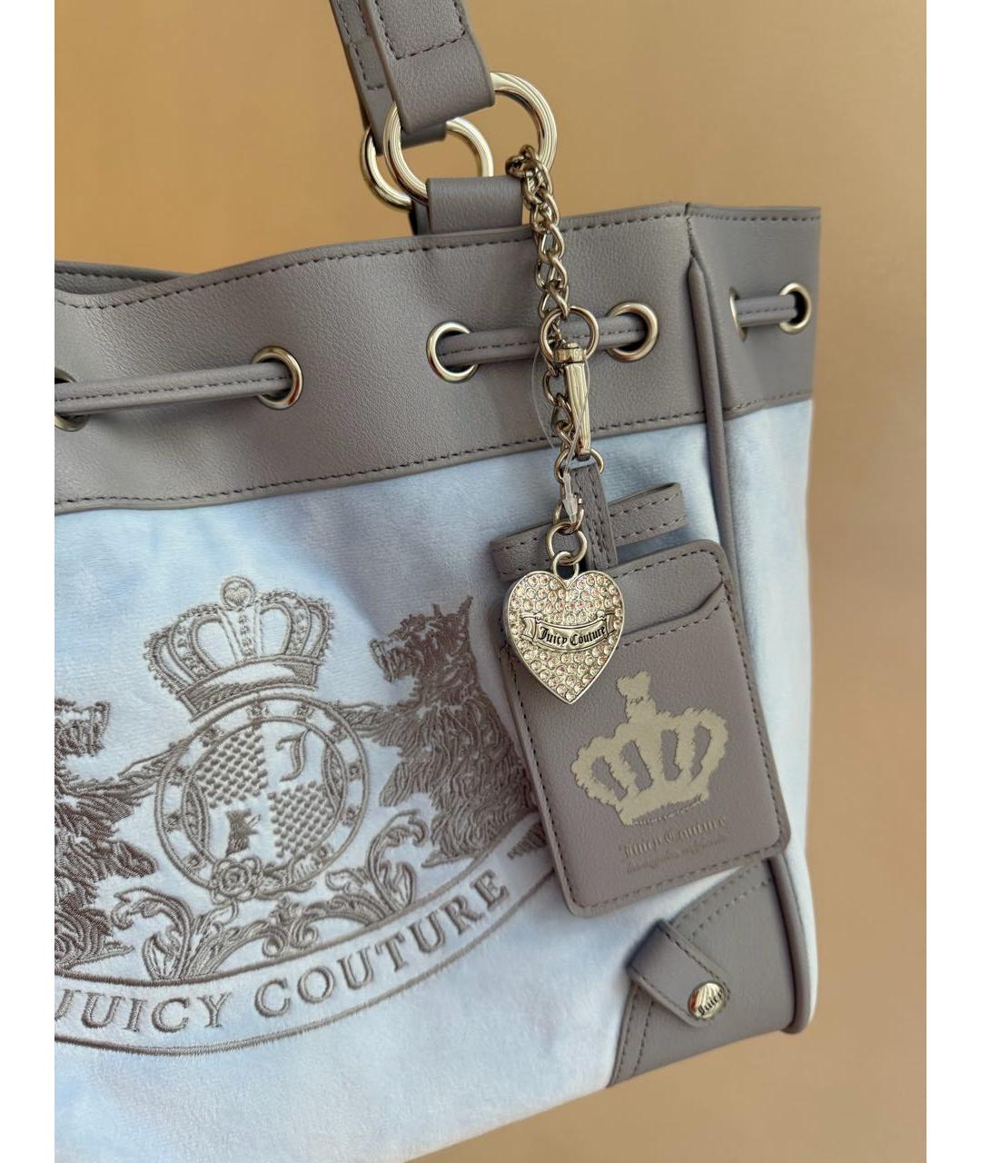 JUICY COUTURE Голубая сумка тоут, фото 5