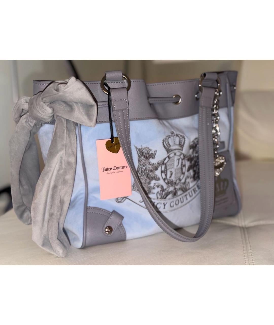 JUICY COUTURE Голубая сумка тоут, фото 2