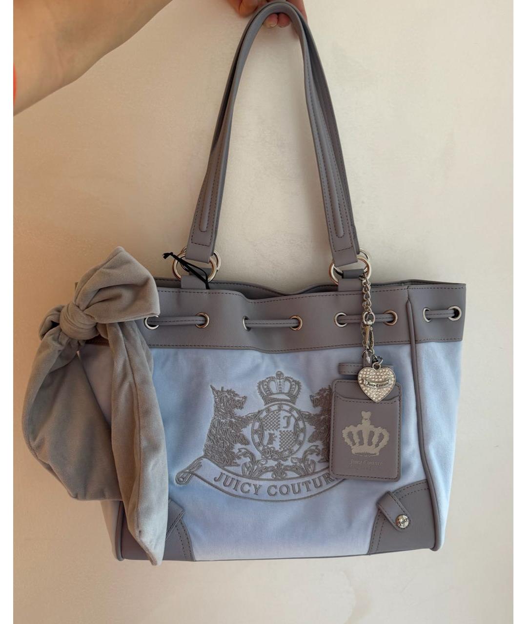 JUICY COUTURE Голубая сумка тоут, фото 9