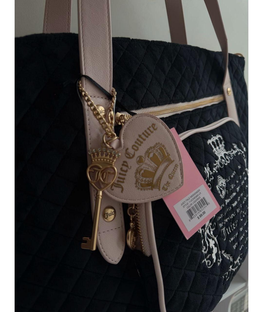 JUICY COUTURE Черная дорожная/спортивная сумка, фото 8