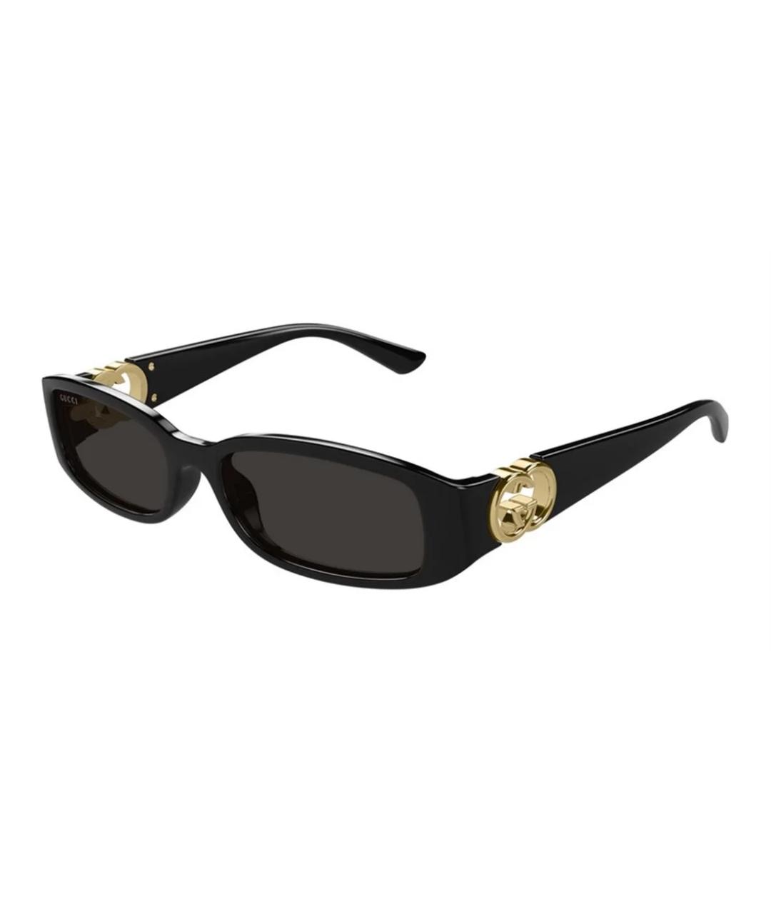 GUCCI Черные пластиковые солнцезащитные очки, фото 1