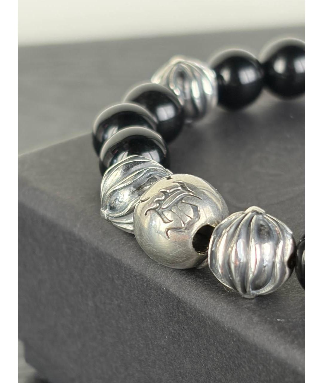 CHROME HEARTS Черный серебряный браслет, фото 4