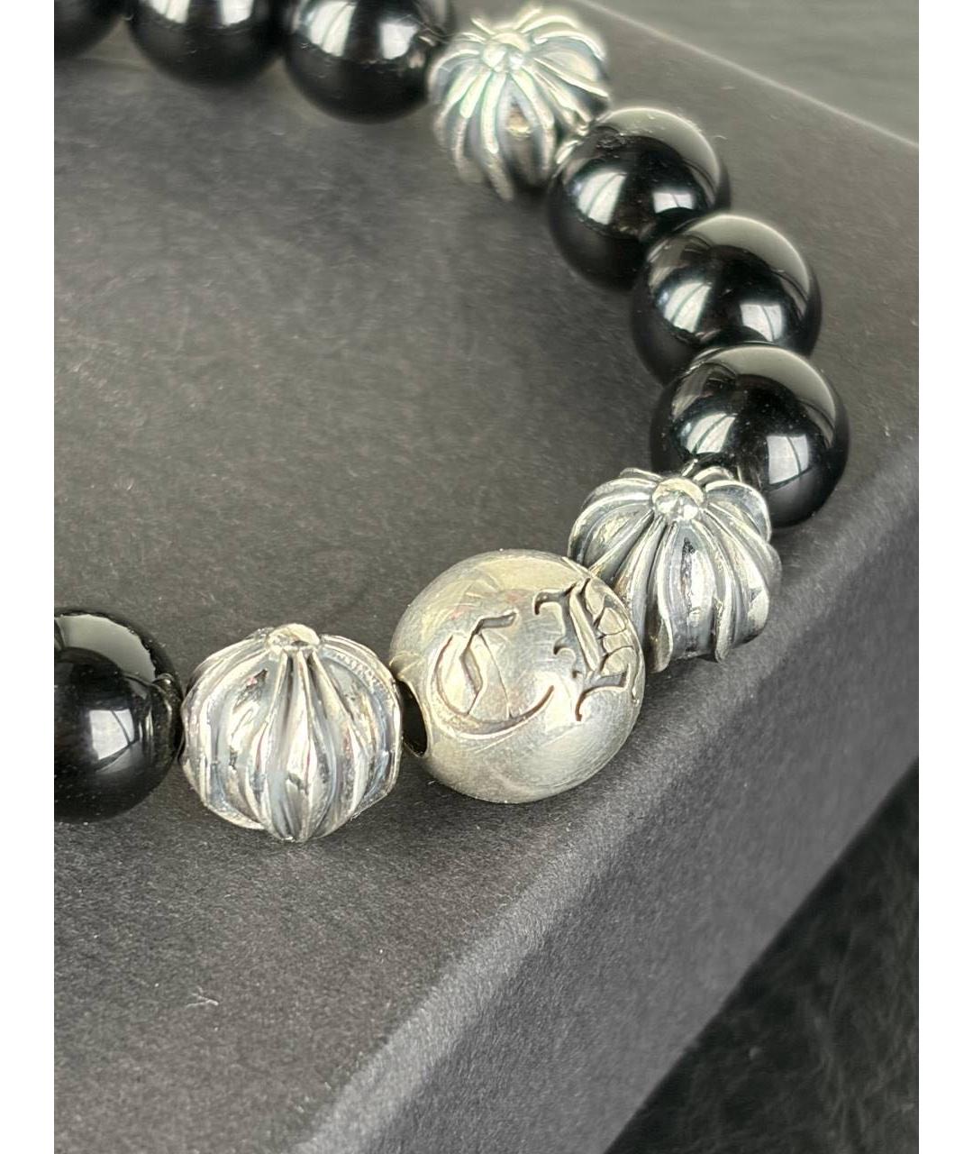 CHROME HEARTS Черный серебряный браслет, фото 3