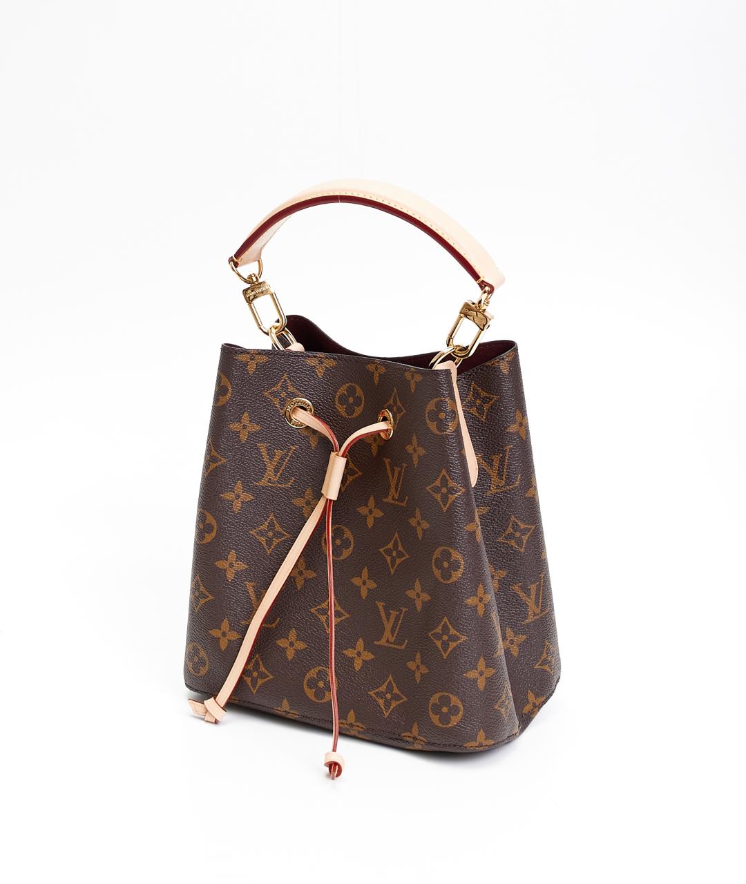 LOUIS VUITTON Коричневая кожаная сумка с короткими ручками, фото 2