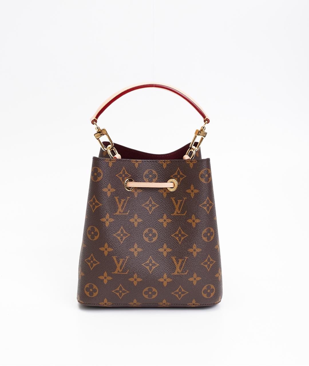 LOUIS VUITTON Коричневая кожаная сумка с короткими ручками, фото 3