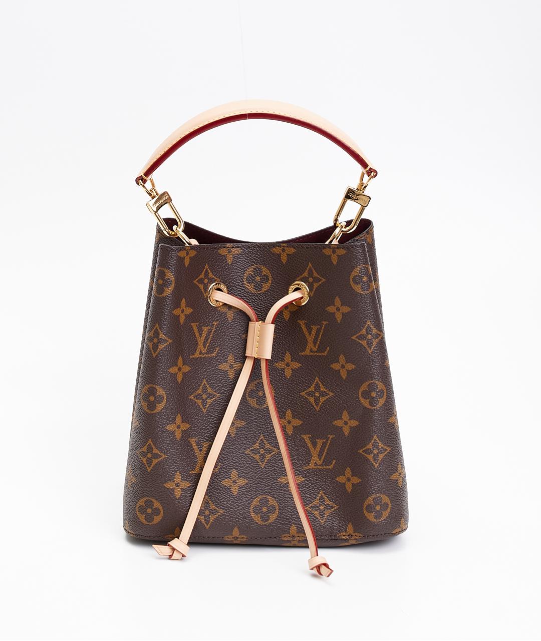 LOUIS VUITTON Коричневая кожаная сумка с короткими ручками, фото 6