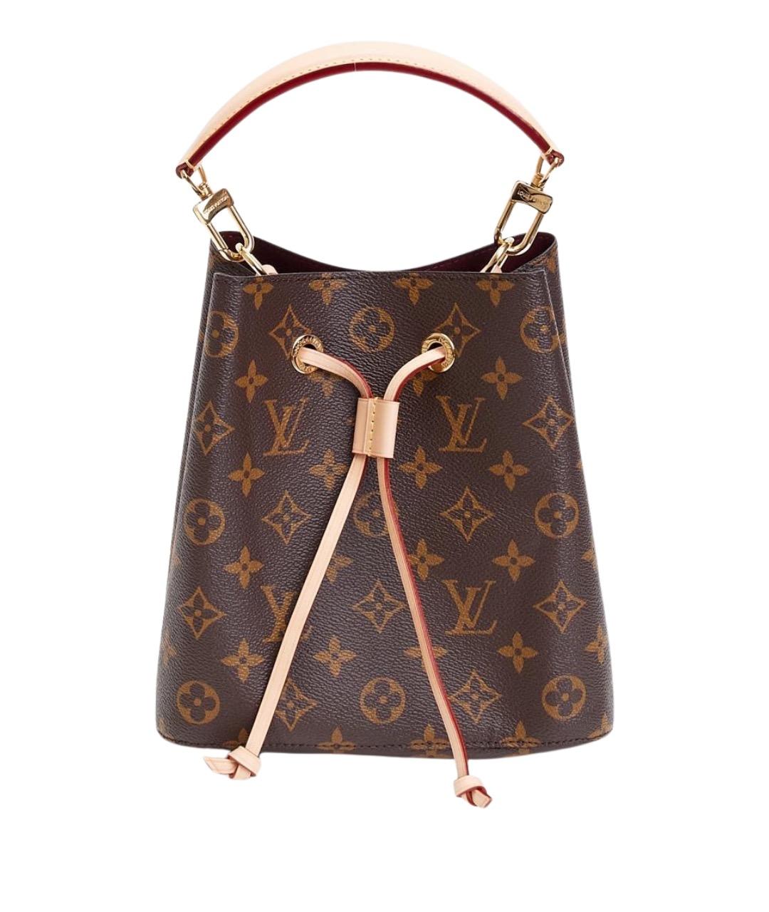 LOUIS VUITTON Коричневая кожаная сумка с короткими ручками, фото 1