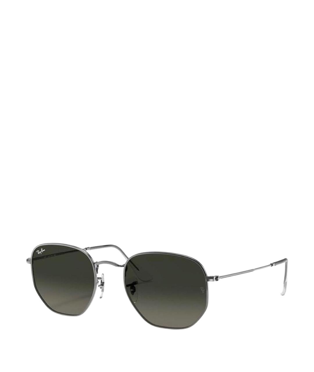 RAY BAN Антрацитовые металлические солнцезащитные очки, фото 1