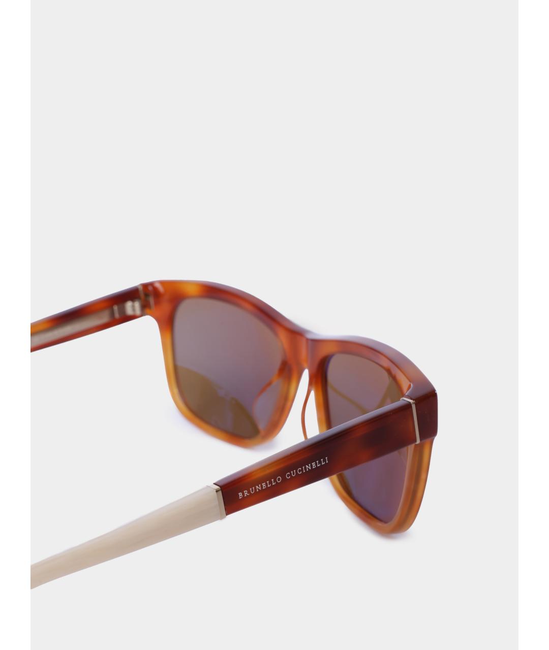 BRUNELLO CUCINELLI Коричневые солнцезащитные очки, фото 3