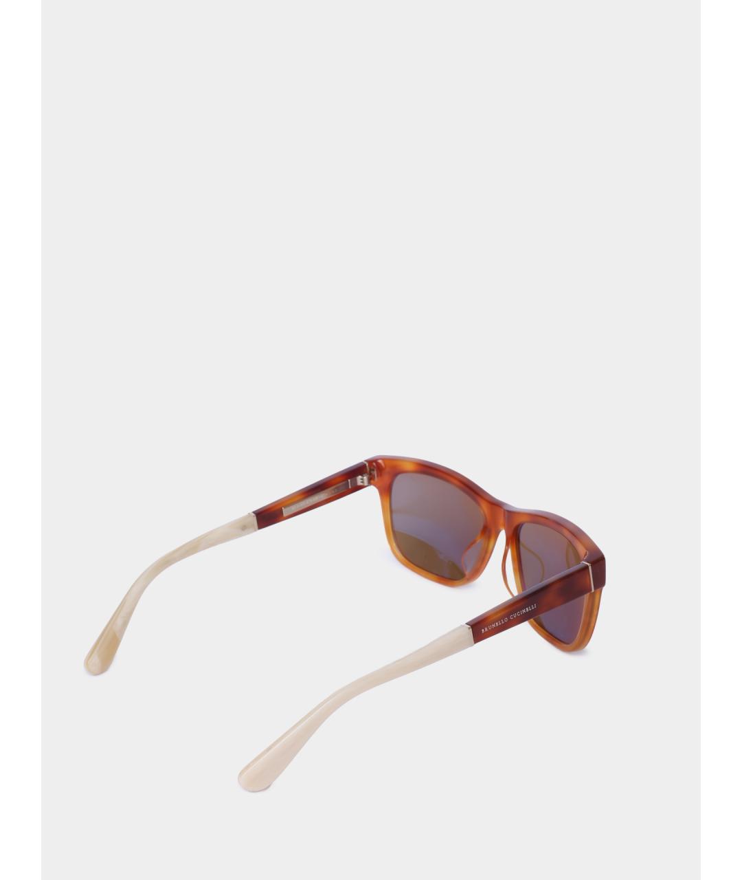 BRUNELLO CUCINELLI Коричневые солнцезащитные очки, фото 2