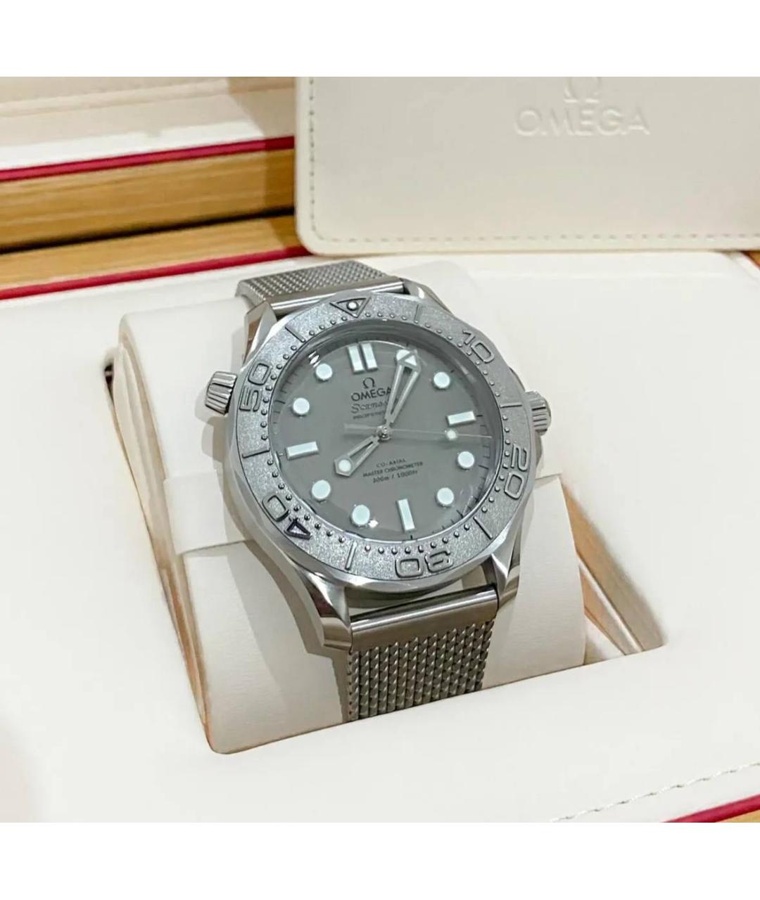 OMEGA Серебряные стальные часы, фото 4