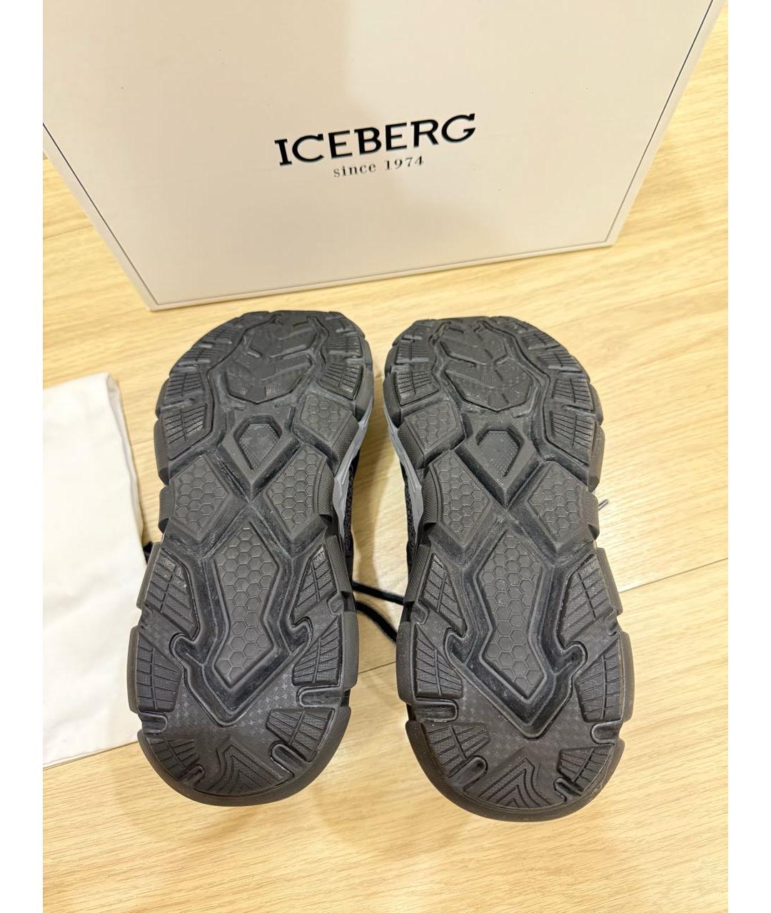 ICEBERG Черные резиновые низкие кроссовки / кеды, фото 5