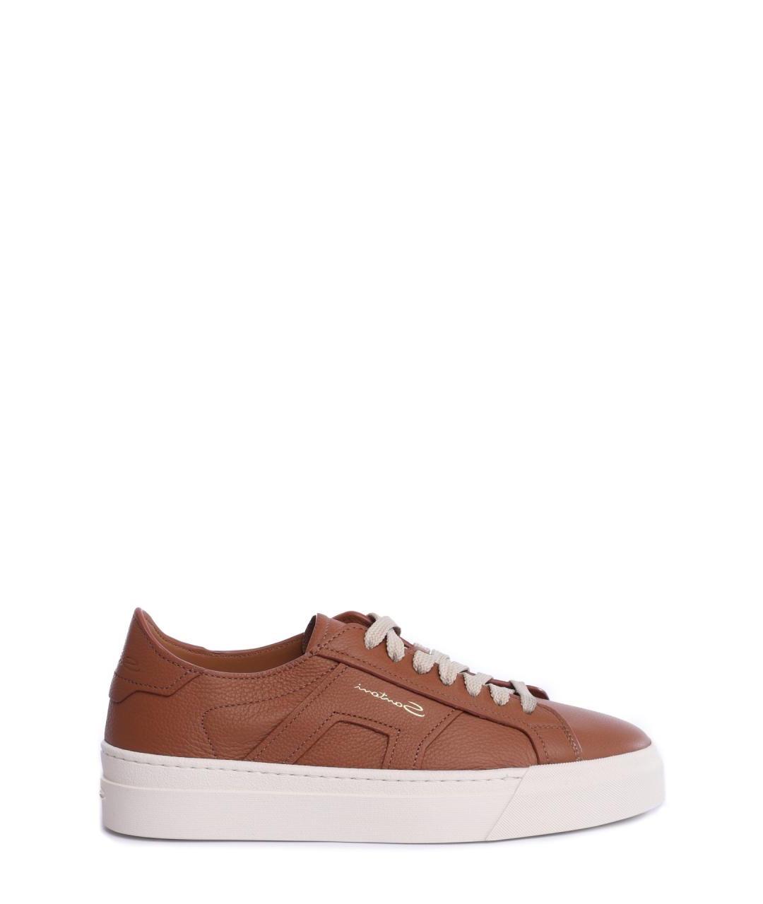 SANTONI Коричневые кеды, фото 1