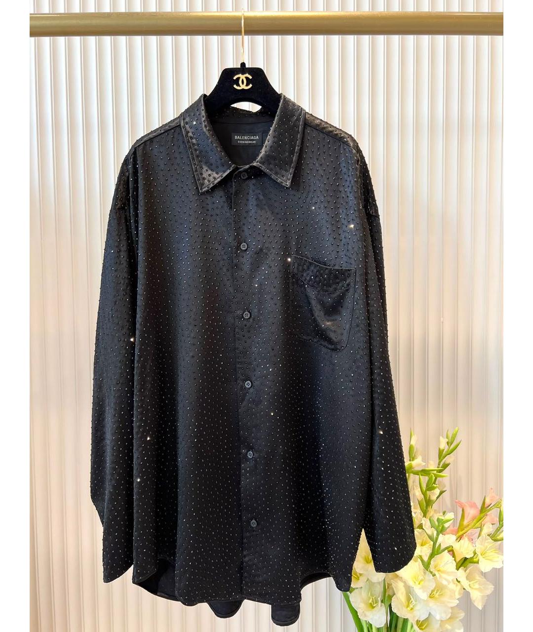 BALENCIAGA Черная рубашка, фото 9