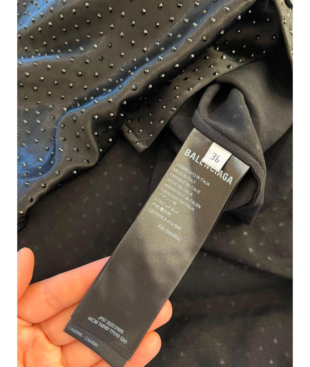 BALENCIAGA Черная рубашка, фото 8