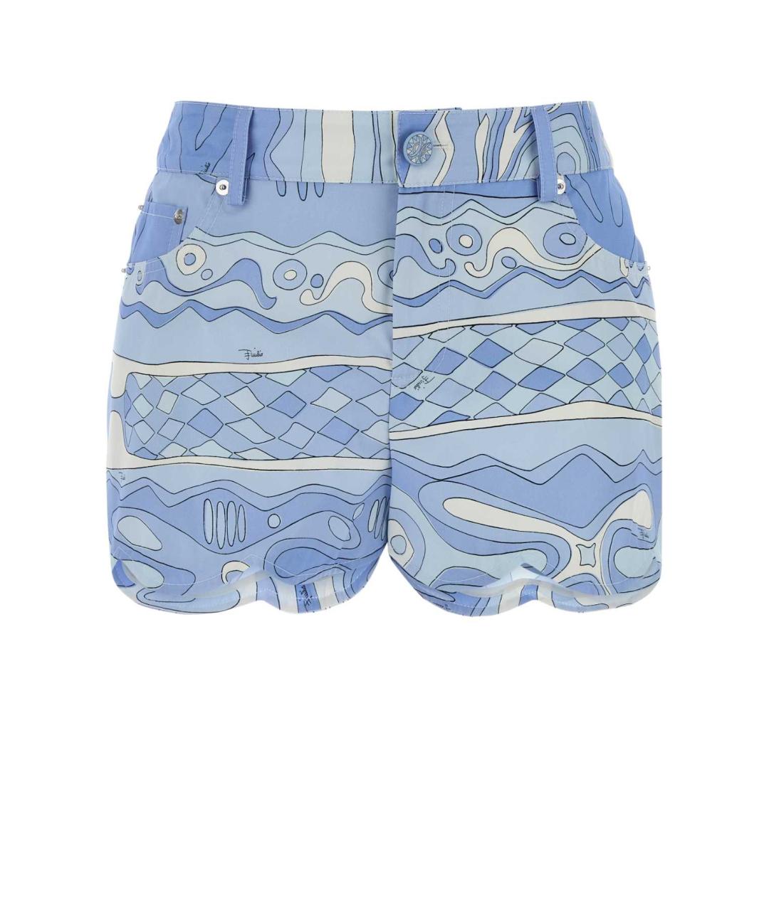 PUCCI Голубые хлопковые шорты, фото 1