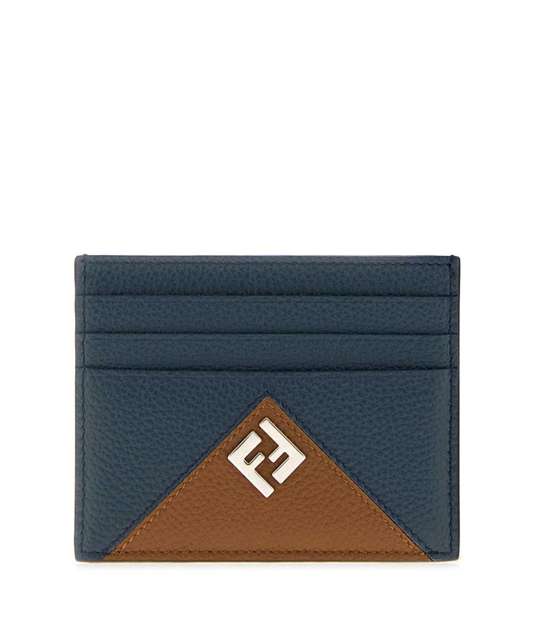 FENDI Синий кожаный кардхолдер, фото 1