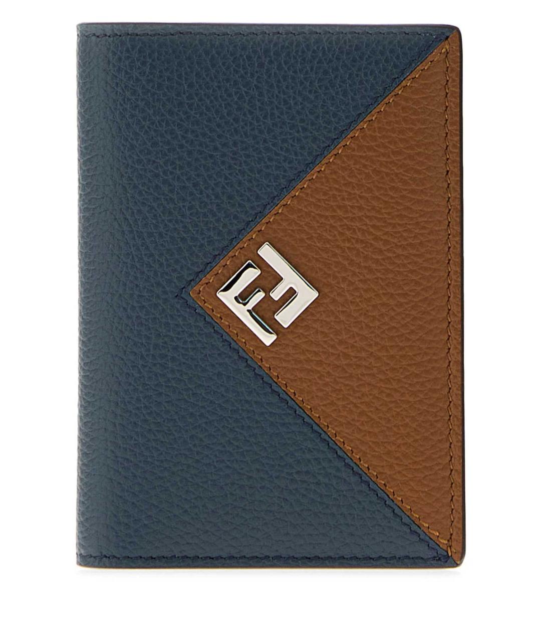 FENDI Синий кожаный кардхолдер, фото 1
