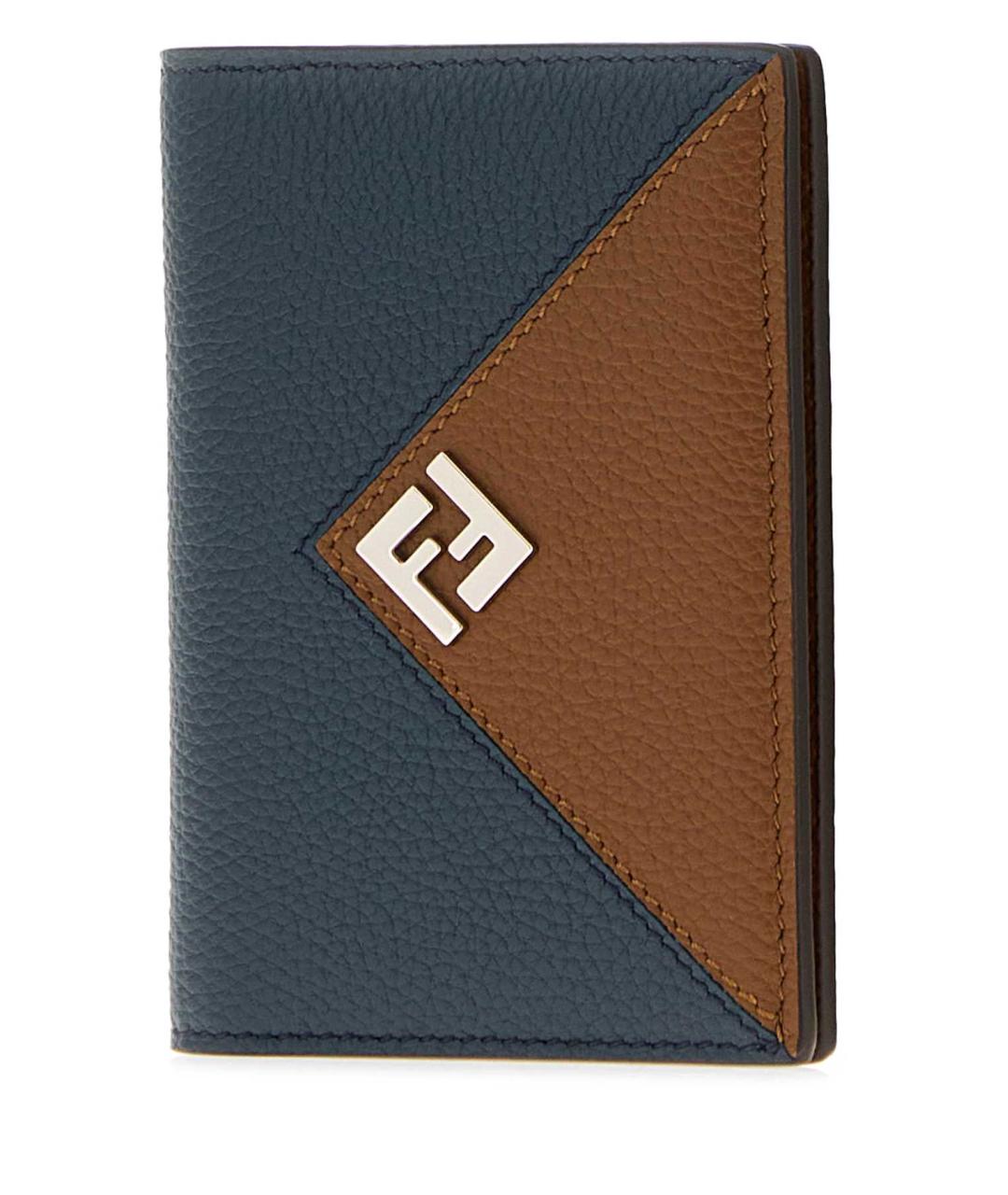 FENDI Синий кожаный кардхолдер, фото 2
