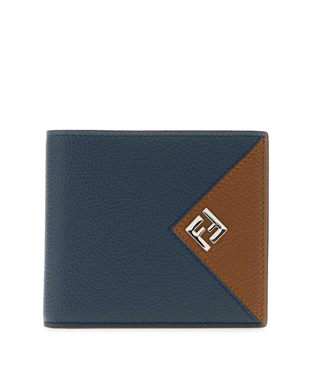 FENDI Синий кожаный кошелек, фото 1
