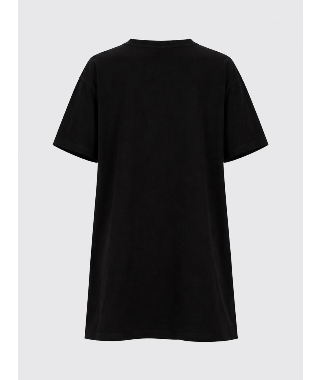 MSGM Черное хлопковое повседневное платье, фото 3