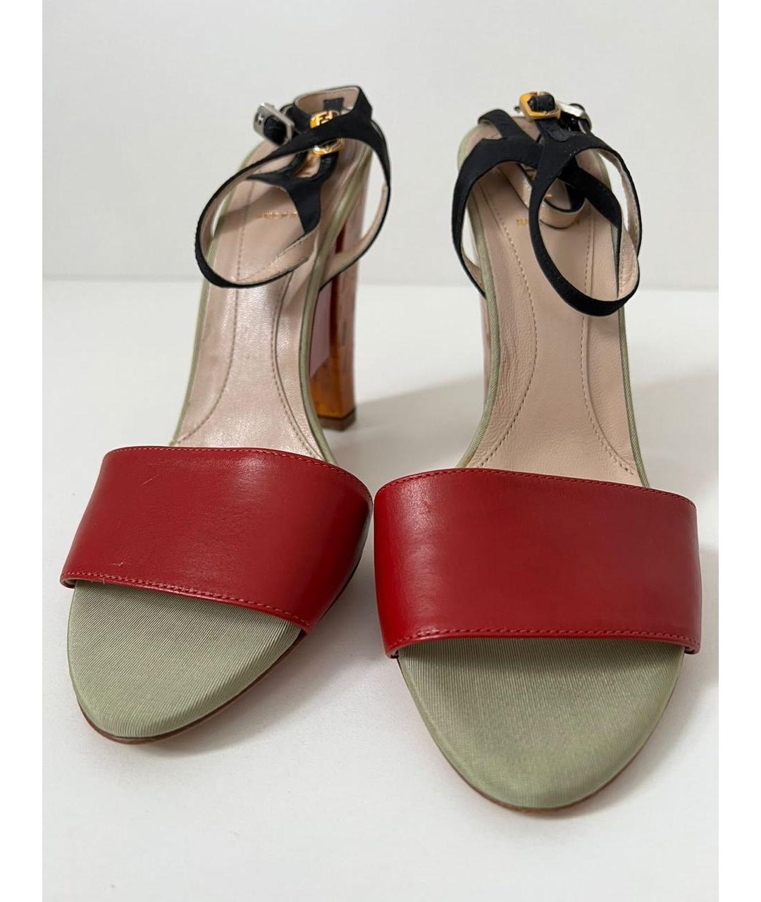 FENDI Кожаные босоножки, фото 5
