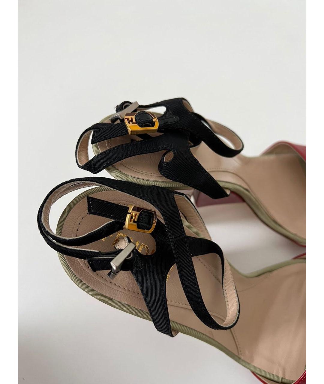 FENDI Кожаные босоножки, фото 8