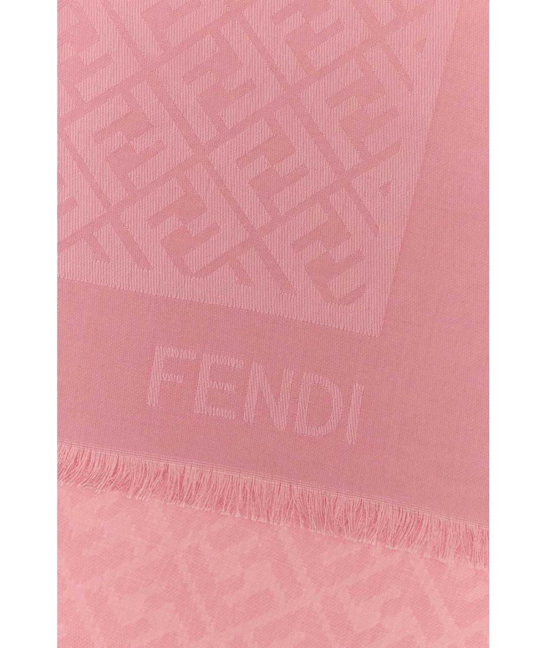 FENDI Розовый шерстяной шарф, фото 2