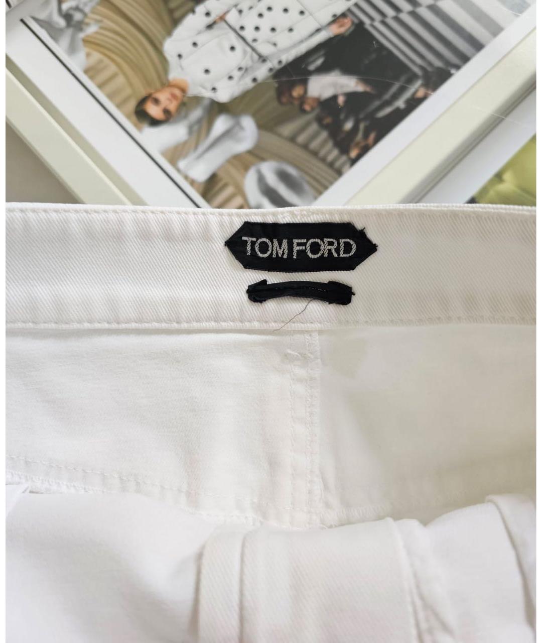TOM FORD Белая юбка миди, фото 3