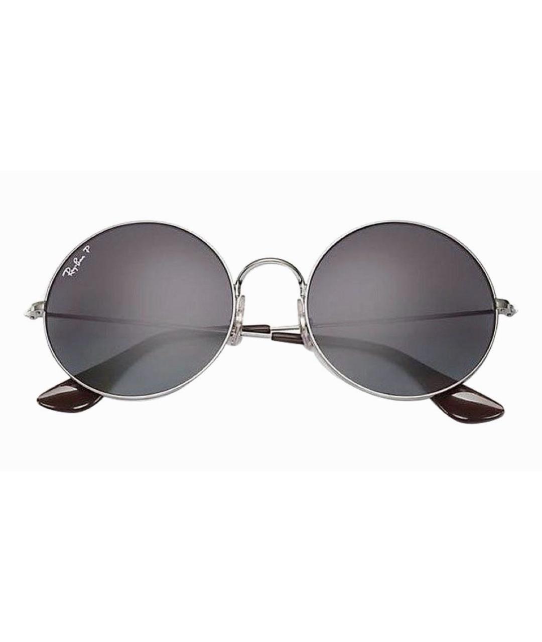 RAY BAN Серебряные металлические солнцезащитные очки, фото 1