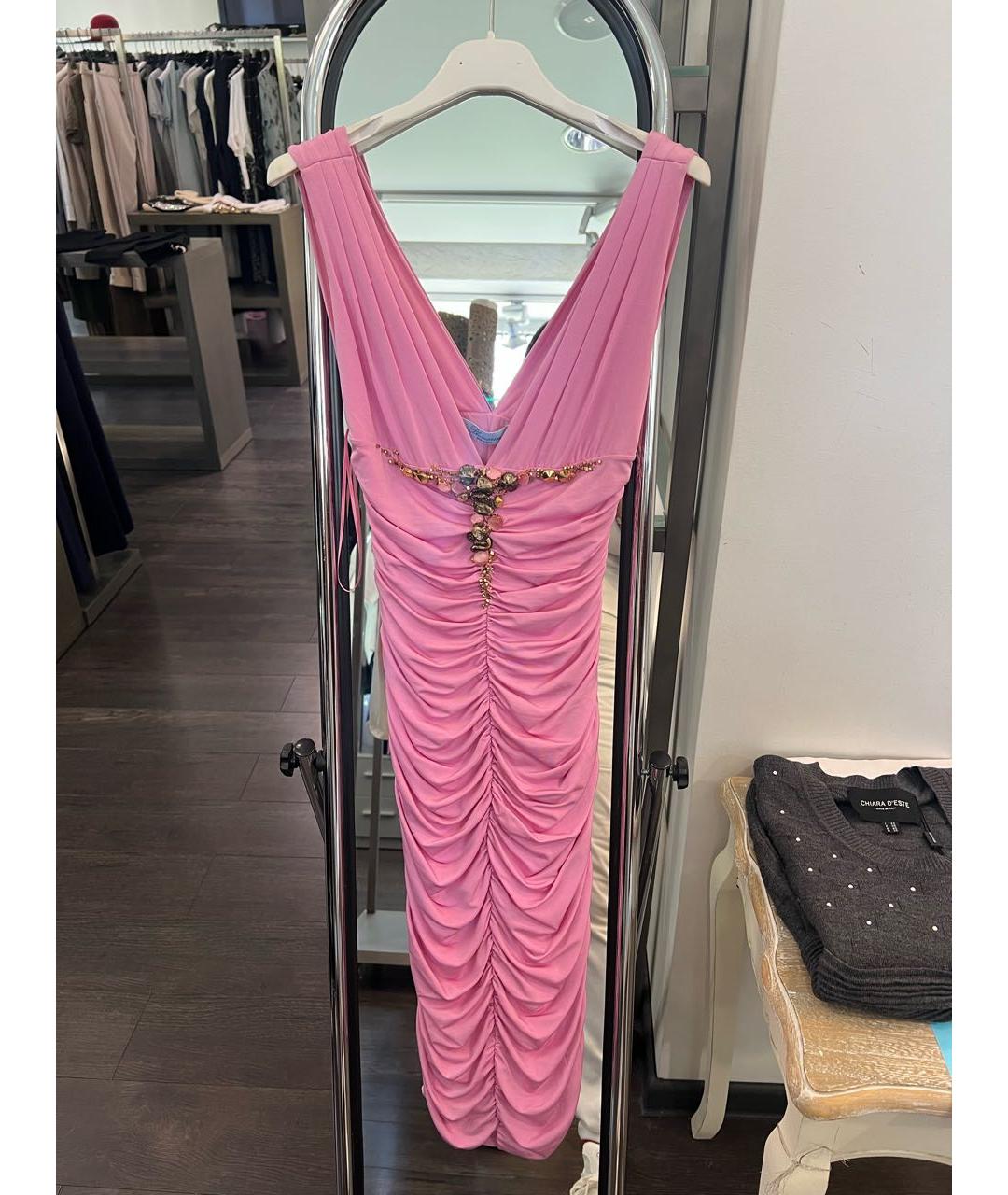 BLUMARINE Розовое коктейльное платье, фото 3