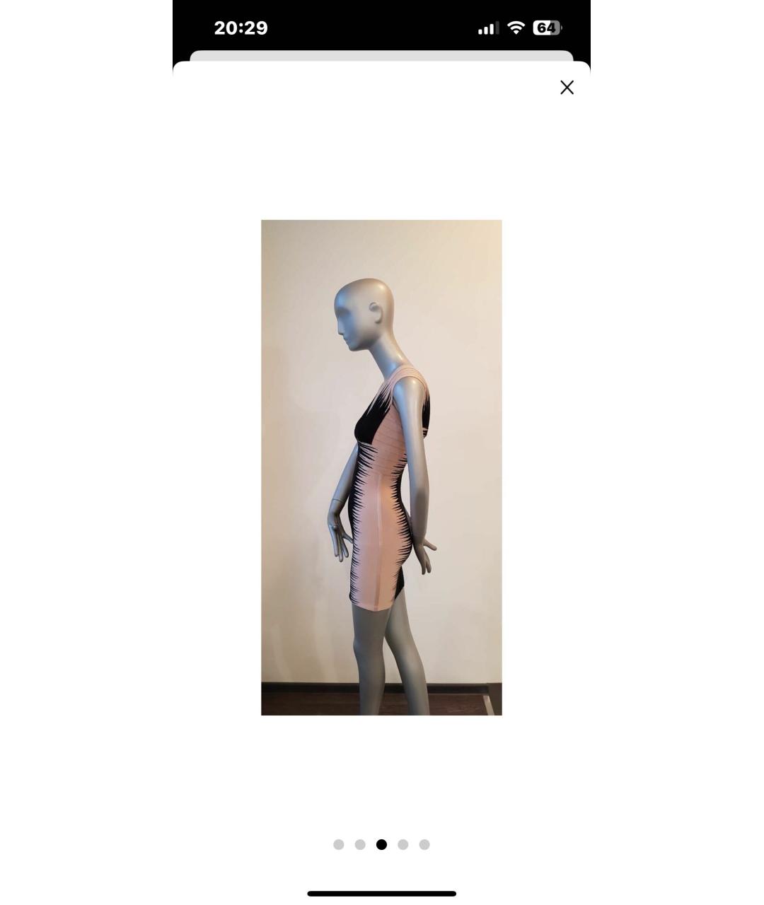 HERVE LEGER Красное платье, фото 3